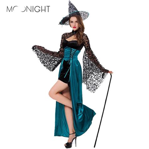 Moonight Sexy Cosplay Witch Costume Deluxe Adult Women Magic Moment