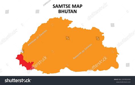 Samtse State Regions Map Highlighted On Stock Vector (Royalty Free) 2197922439 | Shutterstock