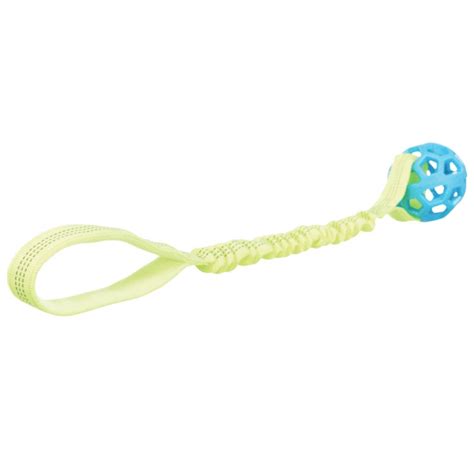 Trixie Bungee Tugger med bold Dummy Belønnings legetøj Hund cm Ass farver Hundeglad dk