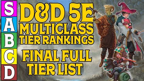 Dandd 5e Multiclass Tiers Final Rankings Youtube