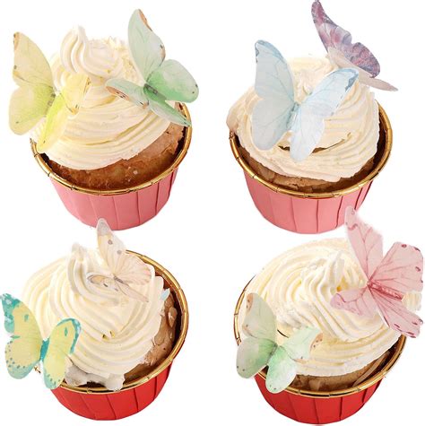 Edible Butterflies For Cake Decorating Edible Butterfly Cupcake Toppers