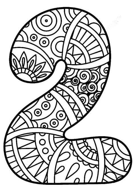 Zentangle Numero Da Colorare Scarica Stampa O Colora Subito Online