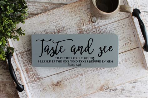 Taste And See That The Lord Is Good Psalm Bible Verse Etsy