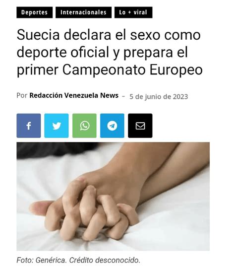 Fake News Campeonato de sexo en Suecia será un reality show