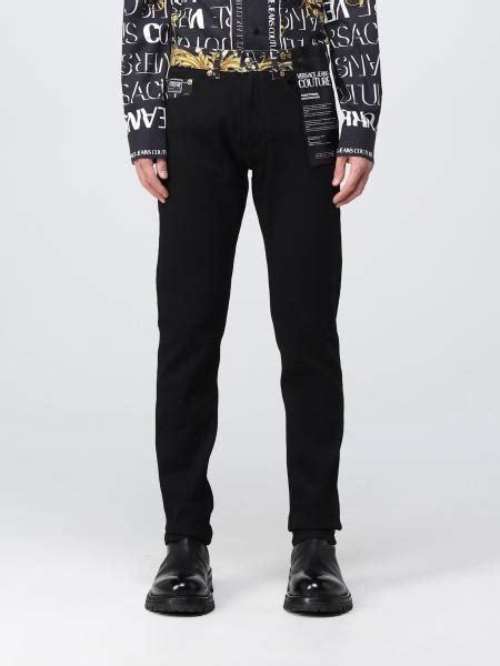 Versace Jeans Couture Pants For Man Black Versace Jeans Couture