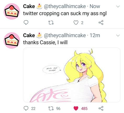 A Very Cake Christmas On Twitter Twitter Cropping Can Suck My Ass Ngl