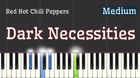 Red Hot Chili Peppers Dark Necessities Piano Tutorial Medium Youtube