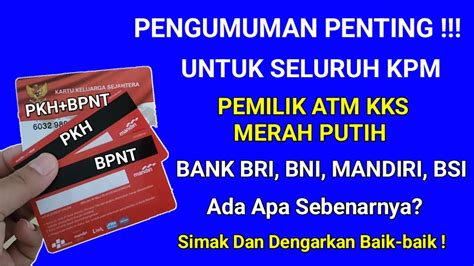 PENGUMUMAN PENTING UNTUK SELURUH PEMILIK ATM KKS MERAH PUTIH BANK BRI