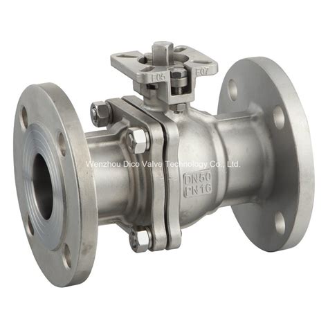 2PC Flange Stainless Steel Ball Valve With Mounting Pad China