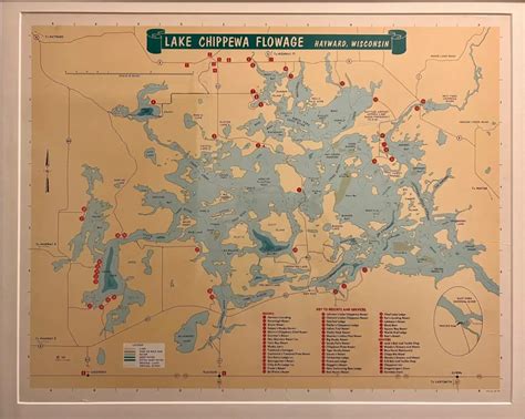 Chippewa Flowage Fishing Map Berget Rosamond