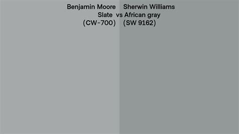 Benjamin Moore Slate CW 700 Vs Sherwin Williams African Gray SW 9162