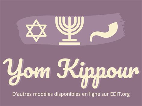 Concevoir un dépliant gratuit pour Yom Kippour en ligne