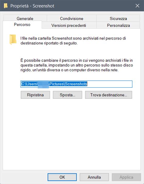 Come Cambiare La Posizione Di Salvataggio Screenshot Windows