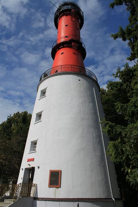 Lighthouse On The Cape Rozewie Poland Stock Image Image Of Skies