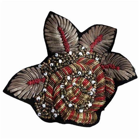 Multicolor Bullion Wire And Yarn Floral Garment Badge At Rs 160 Piece