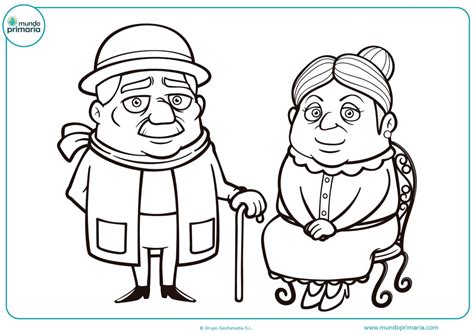 Dibujos De Abuelos Y Abuelas Para Colorear