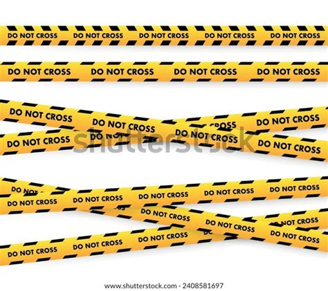 Caution Tape Vector Illustration Showing Multiple Stock Vector (Royalty ...