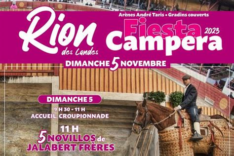 Rion des Landes la fiesta campera du dimanche 5 novembre annulée