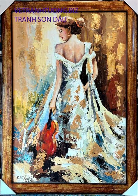 Tranh Sơn Dầu Phóng Tác Tác Phẩm Nàng Thu Họa Sĩ Quế Anh Painting Art