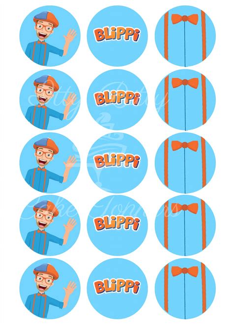 Blippi Edible Cupcake Cookie Toppers Itty Bitty Cake Toppers