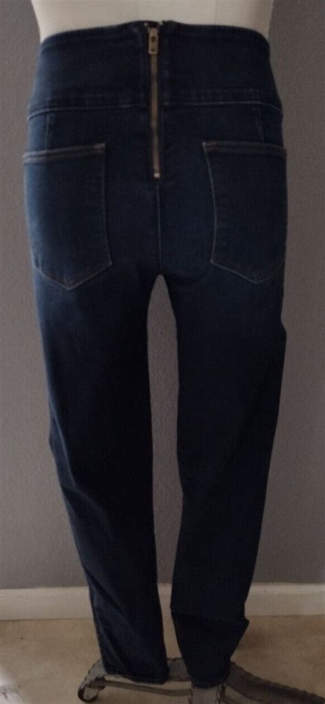 Spanx Stretch Denim Signature Waist Skinny Back Zippe Gem