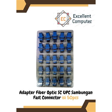 Jual Adapter Barel Fiber Optic Sc Upc Sambungan Fast Connector Isi