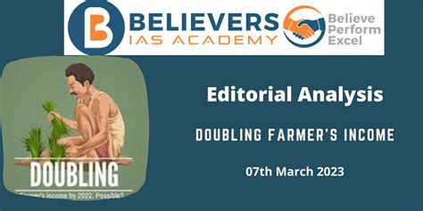 DOUBLING FARMERS INCOME Believers IAS Academy