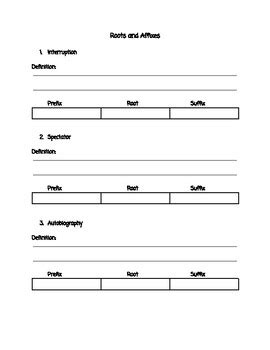 Roots and Affixes by Amber Martin | TPT