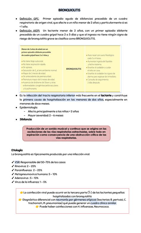 Transcrito Bronquiolitis Bronquiolitis Definici N Gpc Primer