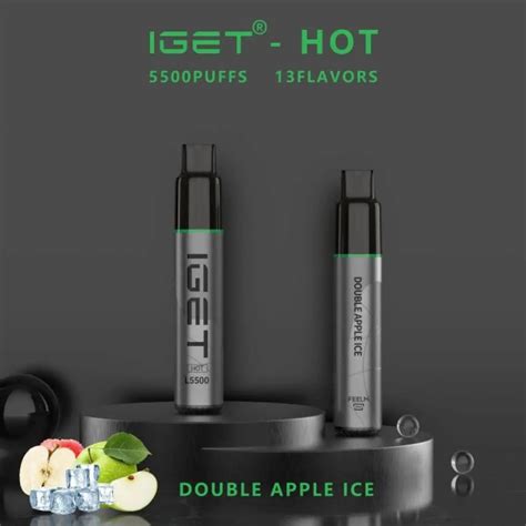 5500 Puff IGET HOT Double Apple Ice Vape DFO Australia