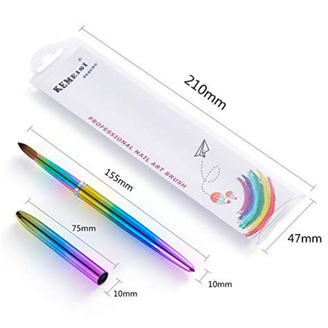 KEMEISI UV Rainbow 100 Kolinsky Sable Hair Brushes Acrylic Nail Brush