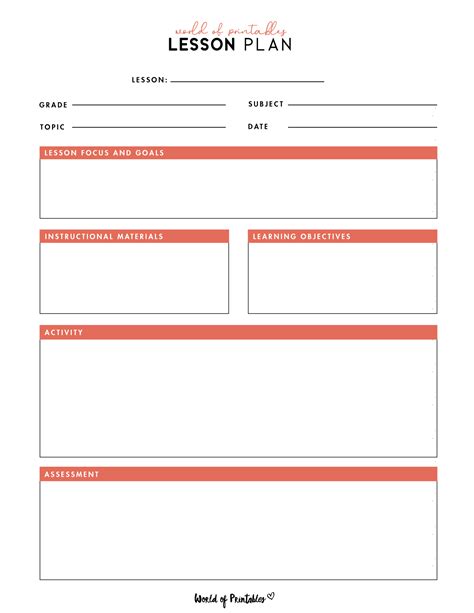 blank lesson plan template blank template lesson plan boys rec