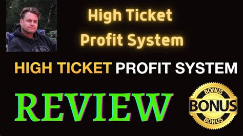 High Ticket Profit System Review Youtube