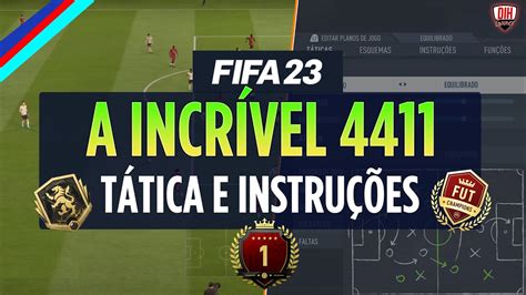 FIFA 23 INCRÍVEL TÁTICA PERSONALIZADA FORMAÇÃO 4411 FIFA 23