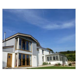 Painted UPVC Orangery And Irish Oak Windows Doors In Gweek