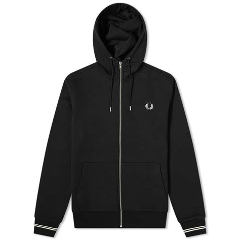 Fred Perry Zip Hoody Black | END. (Europe)