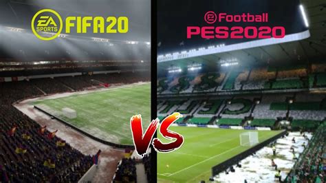 FIFA 20 Vs PES 2020 Graphics Comparison GAMEPLAY FACES NIEVE Y MAS