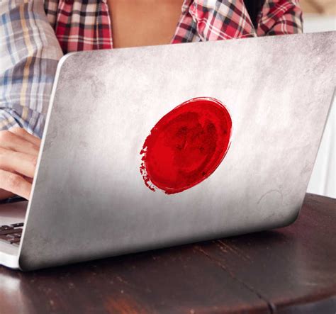 Japanese flag laptop sticker - TenStickers