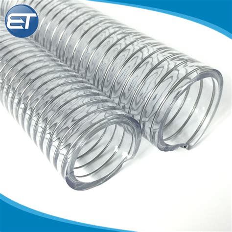 Food Grade Pvc Spring Spiral Steel Wire Reinforced Suction Pipe Hose