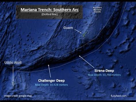 Mariana Trench Satellite View Challenger Deep Earth S Deepest