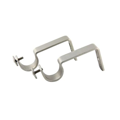 Rod Desyne Satin Nickel Single Rod Wall Bracket For 1 In Rod Set Of 2