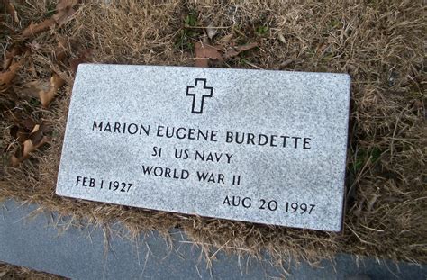 Marion Eugene Burdette 1927 1997 Mémorial Find a Grave