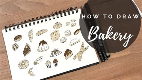 Ll How To Draw Bakery Ll Bakery Doodles Ll Draw With Me