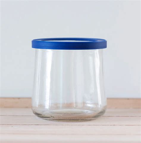 Oui Yoplait Lids For Jars 4 Pack Blue Or Clear Crafting Etsy