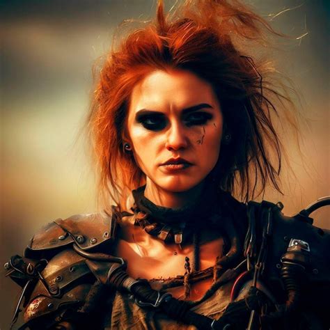 Premium Ai Image Mad Max Woman Photo Realistic Post Apocalypt