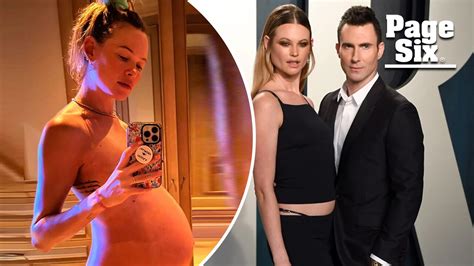 Pregnant Behati Prinsloo Strips Down For Nude Bump Update Ahead Of Baby No