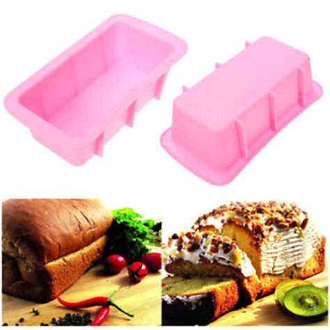 Rectangle Silicone Non Stick Bread Loaf Cake Mold Bakeware Baking Pan