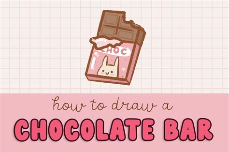 How To Draw A Cute Half Eaten Chocolate Bar Draw Cartoon Style