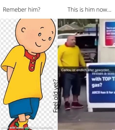 Is Caillou a known character outside of Germany? : r/memes