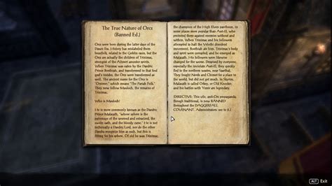 Eso Glenumbra Lorebook The True Nature Of Orcs Banned Ed Youtube